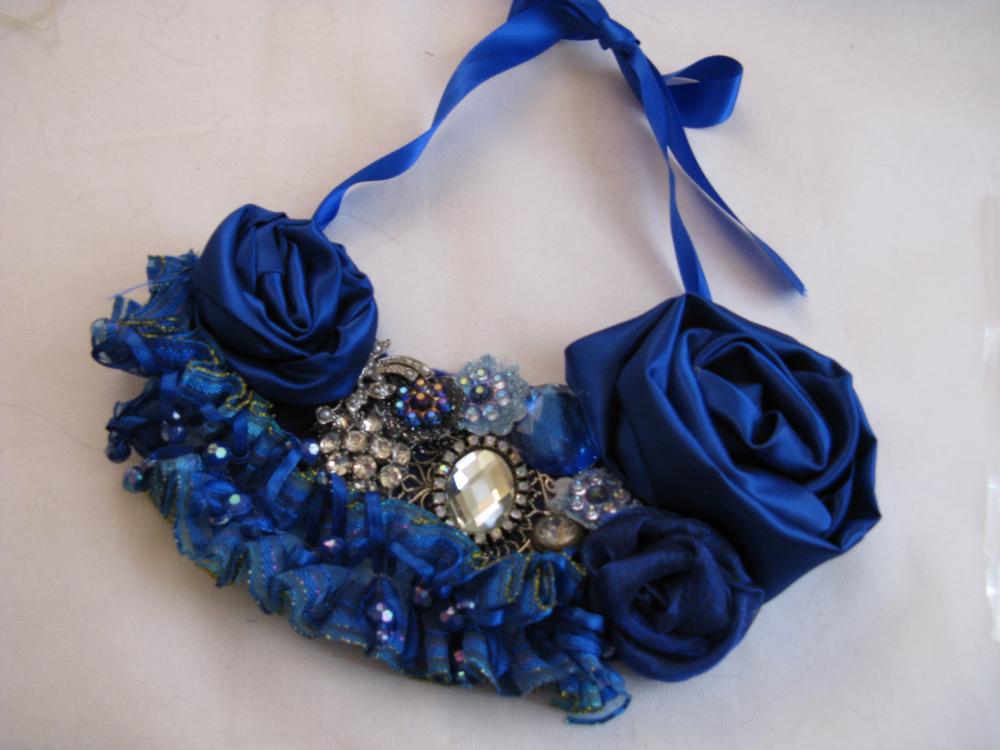 Royal Blue Bib Necklace